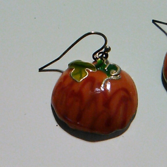 Fall Pumpkin earrings - Picture 6 of 6